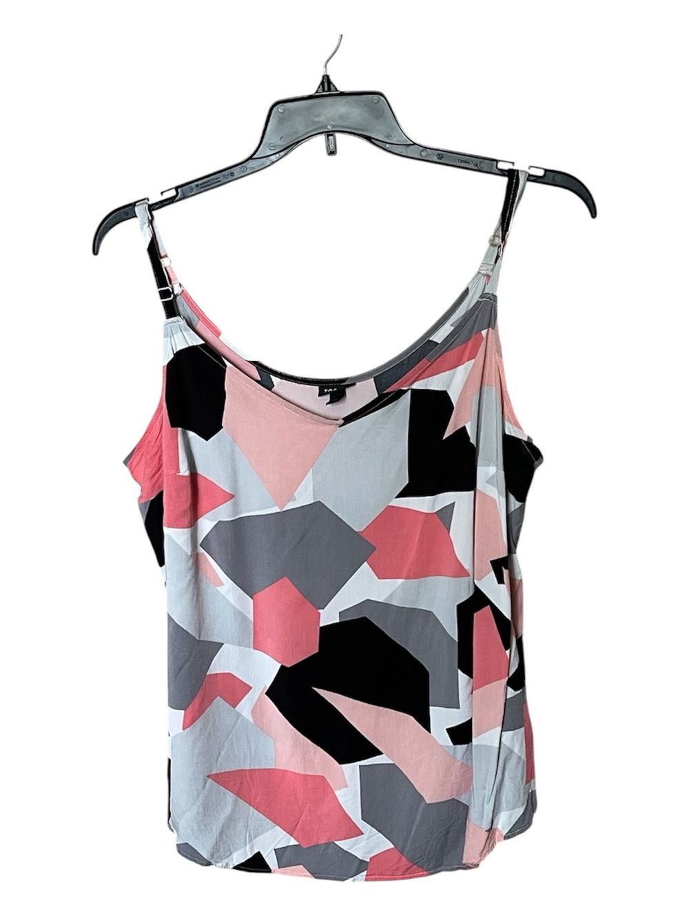 Torrid Geometric Cut-Out Cami Tank Top Shirt in Pink/Black/Gray Size 2 or 2X